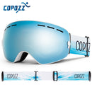 Marca COPOZZ, gafas de esquí profesionales, lentes de doble capa, antiniebla, UV400, grandes gafas de esquí, esquí, Snowboard, hombres, mujeres, gafas de nieve