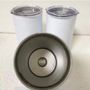 Vaso delgado recto de sublimación de 20oz/15oz, vaso de acero inoxidable en blanco, tazas DIY, tazas de café aisladas al vacío para coche, regalo