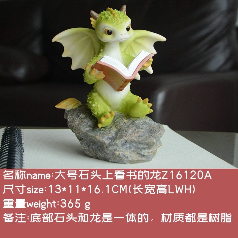 Everyday Collection Miniature Fairy Garden and Terrarium Mini Dragon Rex The Green Dragon Collectible Fantasy Figurine