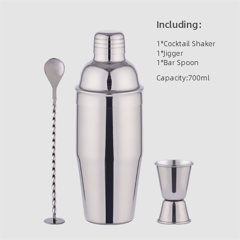 Wine Coctelera Batidora Boston Recipe Mixer Shaker Bartender Barware Kit Kitchen Bar Tools Stainless Steel Cocktail Shaker Set