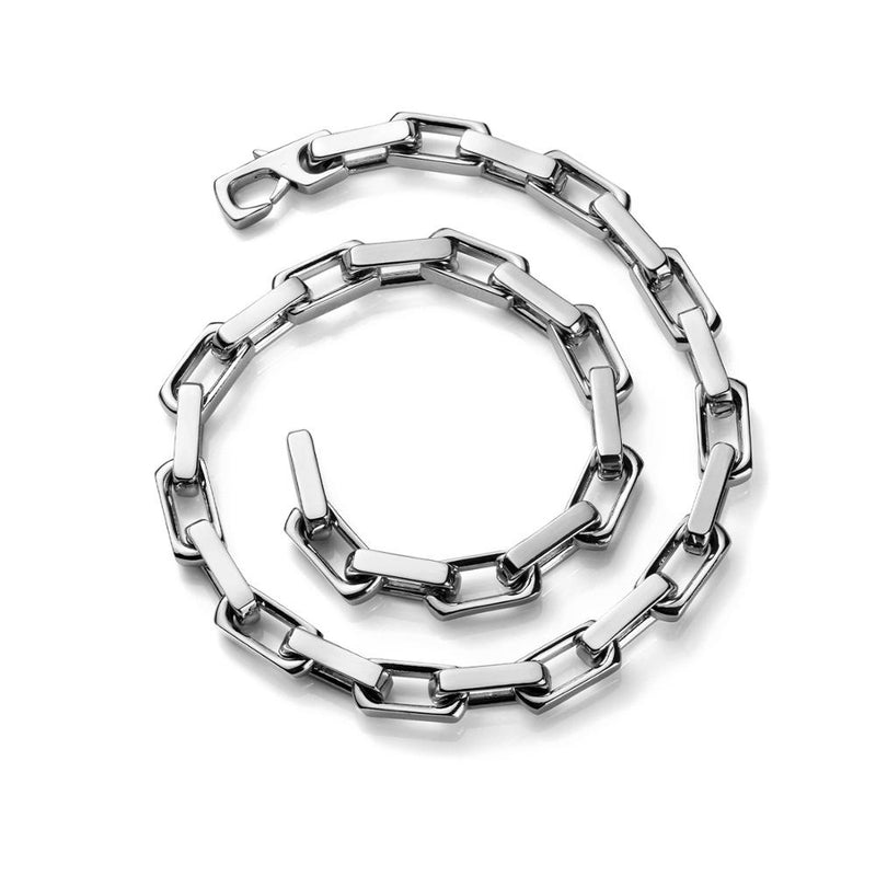 TOPGRILLZ 10 mm Edelstahl-Halskette, farblich passend, vergoldet, mit Nähten, Hip-Hop-Rock, Modeschmuck für Männer und Frauen