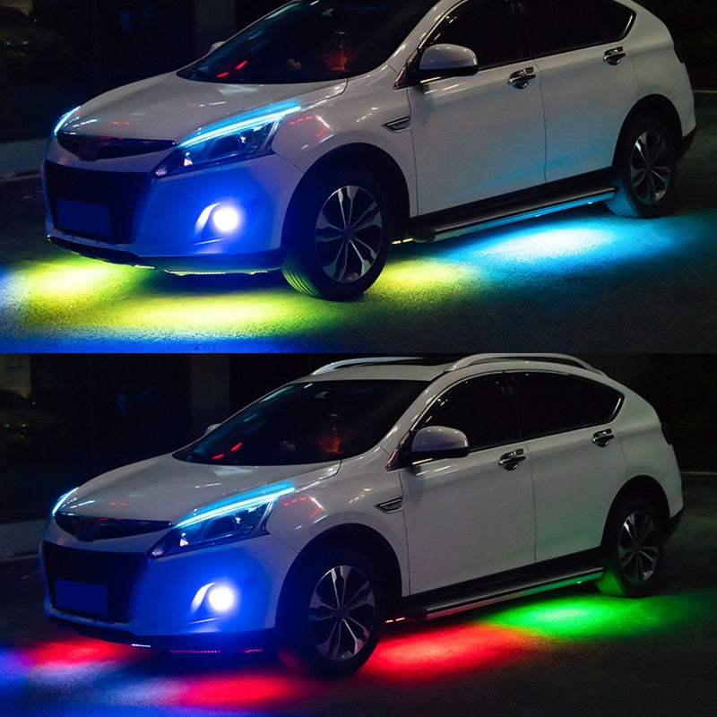 Niscarada RGB Mehrfarbiges flexibles fließendes Auto-LED-Licht-Unterboden-Unterboden-wasserdichtes Automobil-Chassi-Neon-Atmosphären-Licht