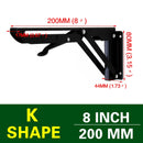 NAIERDI, 2 uds., soporte de ángulo plegable, estante triangular de 8-20 pulgadas, soporte pesado, banco ajustable montado en la pared, ferretería para muebles