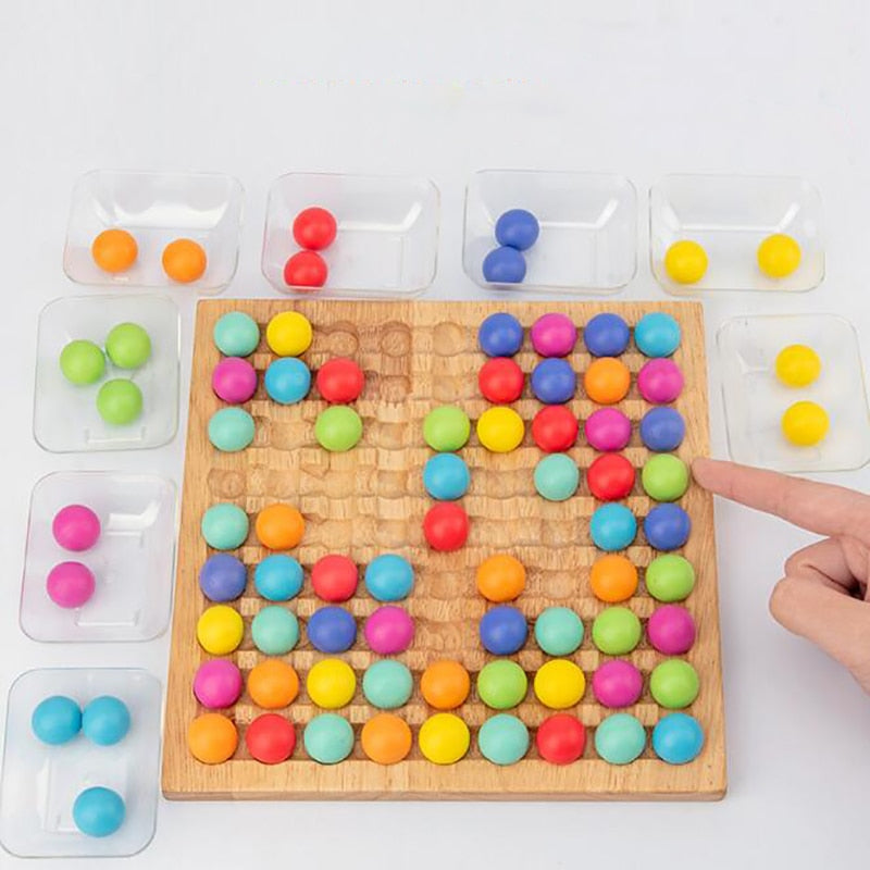 1pc Montessori Early Childhood Children Wooden Clip Ball Puzzle Parent-child Interactive Toy Children Gift Education Gift