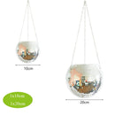 Retro Disco Ball Planter Basket Round Mirror Hanging Pot flower pot Wall Planter Pot Hangin Vase Desktop Decoration Balcony Vase