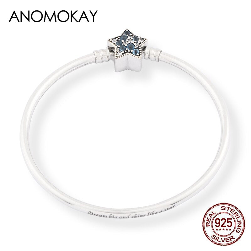 Anomokay nuevo 100% Plata de Ley 925 lindo pequeño León brazaletes pulseras para niños moda regalo de cumpleaños S925 joyería de plata