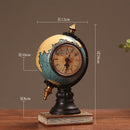 New American retro decoration clock home living room porch globe clock office decoration desktop decoration