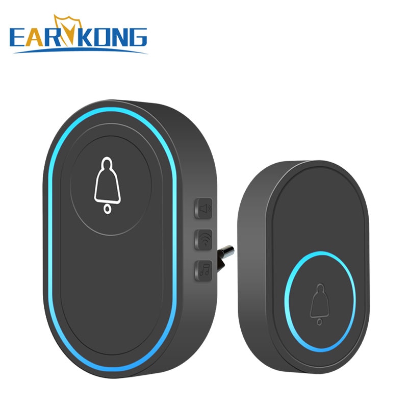 Intelligent Wireless Doorbell Home Welcome Doorbell Waterproof 300m Remote Smart Door Bell Chime EU UK US Plug Optional