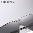 Nuevas gafas de sol KINGSEVEN de gran tamaño para hombres y mujeres, gafas polarizadas con lentes de espejo, gafas de protección UV para hombres, gafas de acero inoxidable N7762