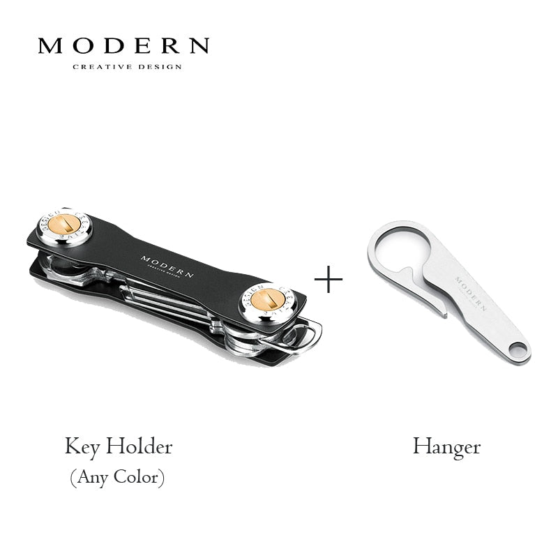 2022 Modern-Brand Aluminum Key  Wallet DIY Keychain EDC Pocket Key Holder Key Organizer