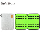 Sight Focus 40 Slot Felt Watch Organizer Box Gray Watch Storage Case Pouch Double Layer Watch Strap Band Organizer Holder Bag