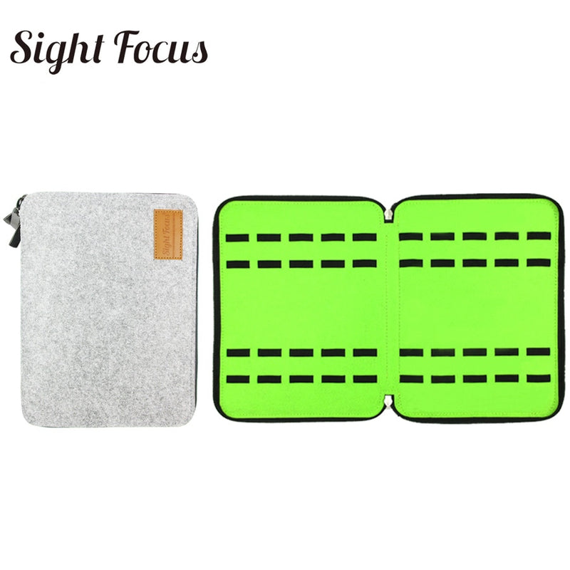 Sight Focus 40 Slot Felt Watch Organizer Box Gray Watch Storage Case Pouch Double Layer Watch Strap Band Organizer Holder Bag