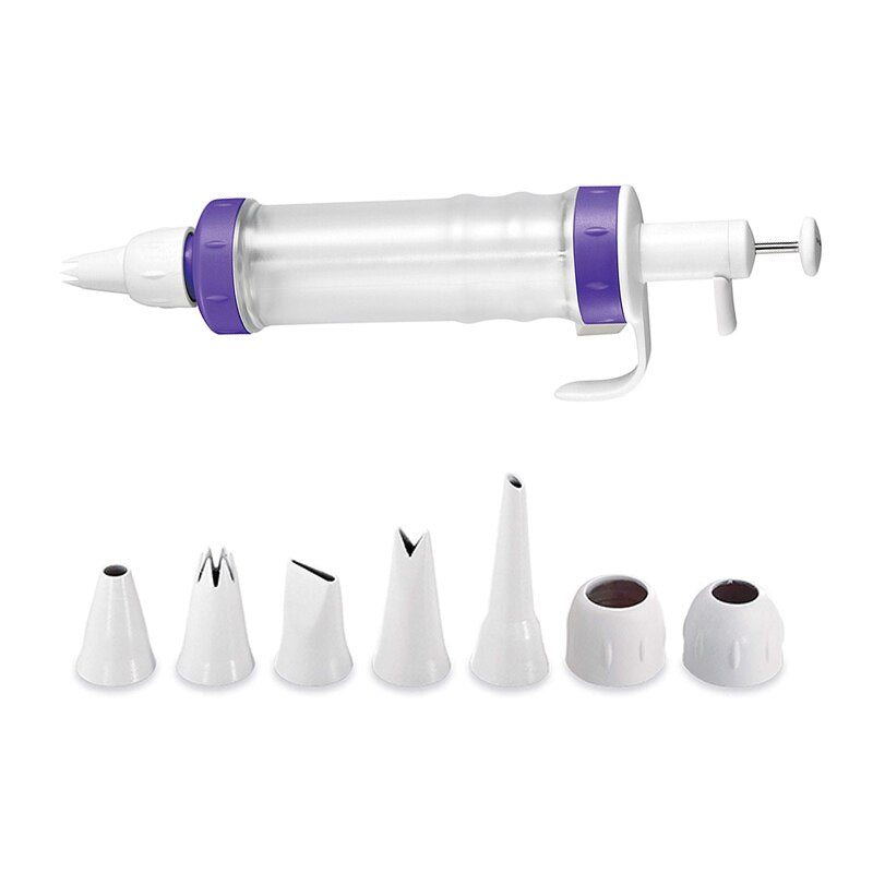 Plastic Dessert Decorator Set Cake Decoration Accessories With Nozzle Cupcake/Cake Icing Piping Tool Decorating Syringe      094