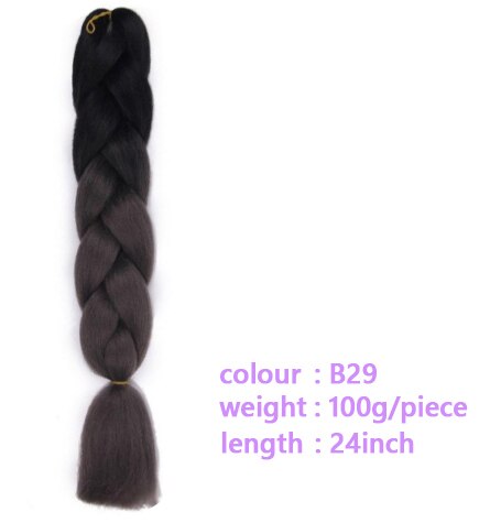 Black Star Hair Ombre Jumbo Braiding Hair Extensions 24 Zoll Twist Braids Synthetische Haarfaser zum Twist Braiding für Frauen
