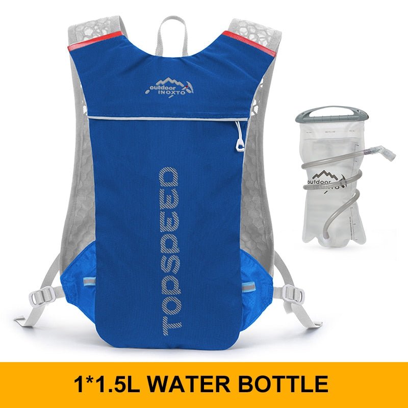 Trail Running-5L Ultralight backpack, hydration jogging vest, Marathon, bicycle, water bottle 250ml 500ml