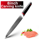 Kitchen Knives 1-9pcs Chef Knives 7CR17 440C High Carbon Stainless Steel Damascus Drawing Gyuto Cleaver Set Slicer Santoku Knife