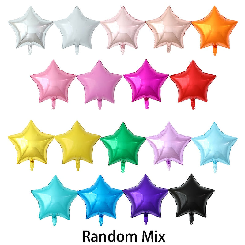 50 Uds. De Globos de aluminio con forma de corazón de estrella de 18 pulgadas, Globos inflables de helio, decoraciones para fiesta de cumpleaños, Globos de compromiso de boda para niños