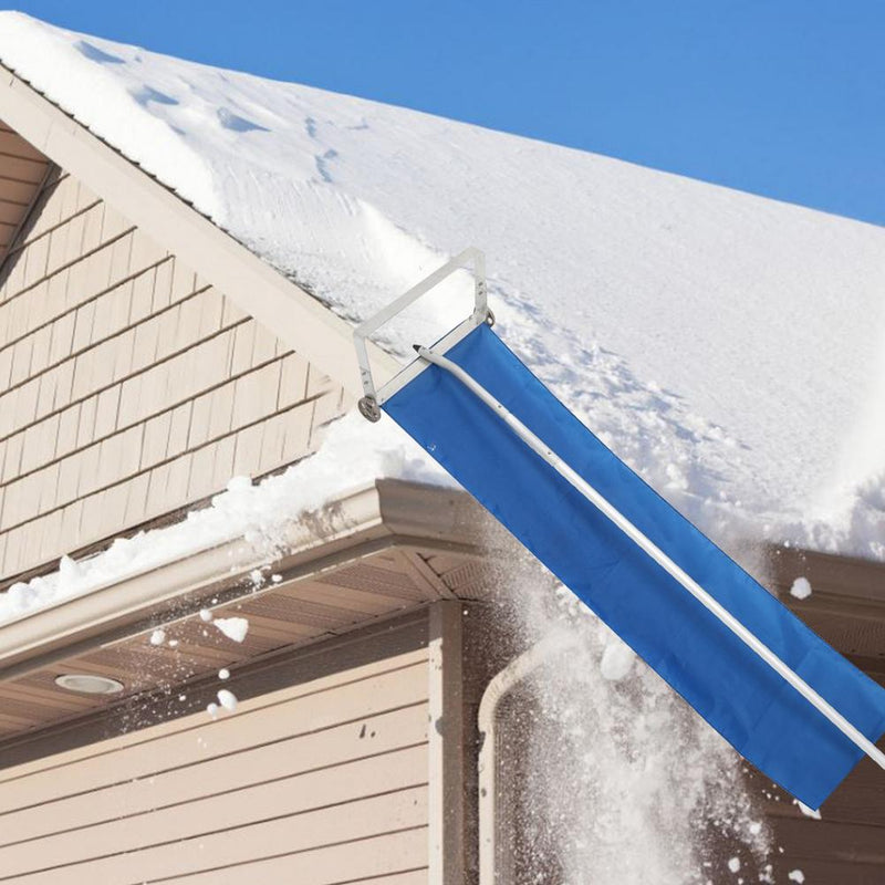 Rastrillo de nieve para techo de 193-650cm, sistema telescópico de eliminación de nieve de 30 grados, rastrillo de techo de barra antideslizante ajustable para quitar nieve