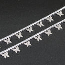 Fashion Iced Out Bling Butterfly Choker Pendant Necklace Gold Silver Color with 4mm Tennis Chain Hip Hop Jewelry for Men Women