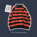 Contrast Stripe Knitted Sweater Autumn Winter 6 Color Men And Women&