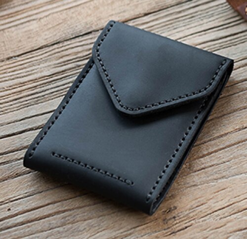 Vintag Handmade Crazy horse Genuine Leather card horder men Card ID Holders leather buiness card wallet driving license holder