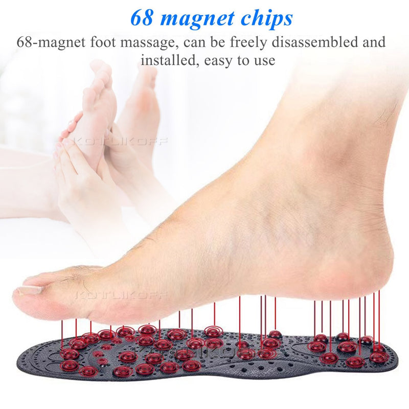 KOTLIKOFF Enhanced Upgrade 68 Magnetic Massage Insole Foot Acupuncture Point Therapy Insole Cushion Body Detox Slimming Magnetic