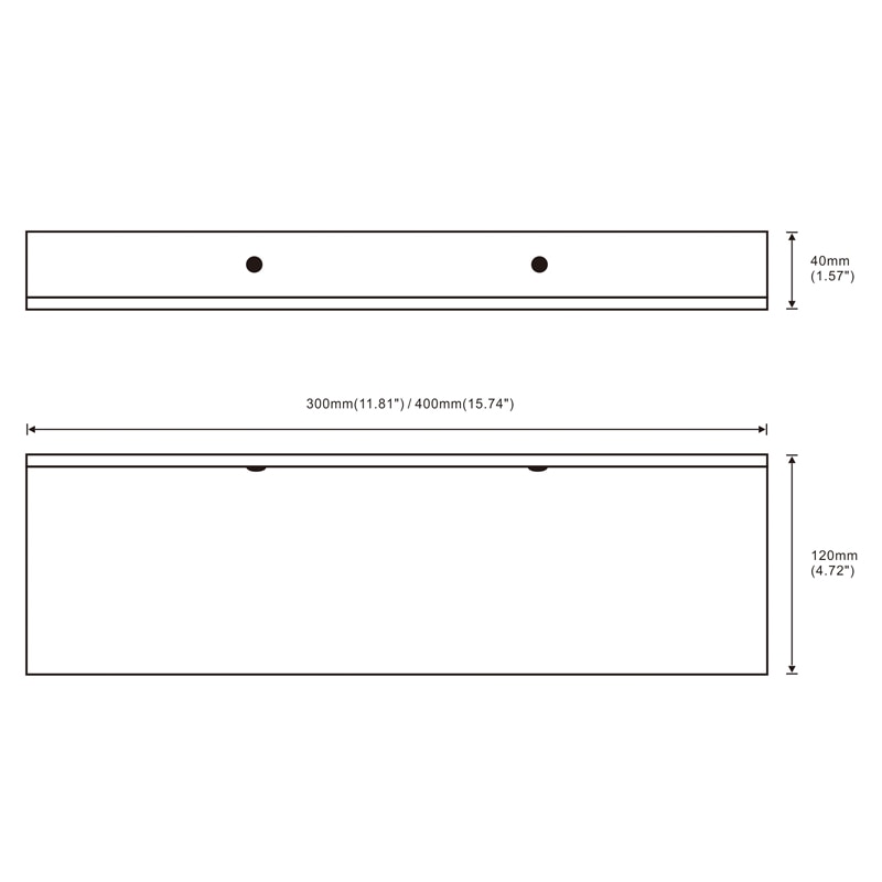 Bathroom Shelves Wall Mounted Shelf Toilet Accessories Rack White 300-500MM Aluminum Single Tier Kitchen Shower Room Use Screw