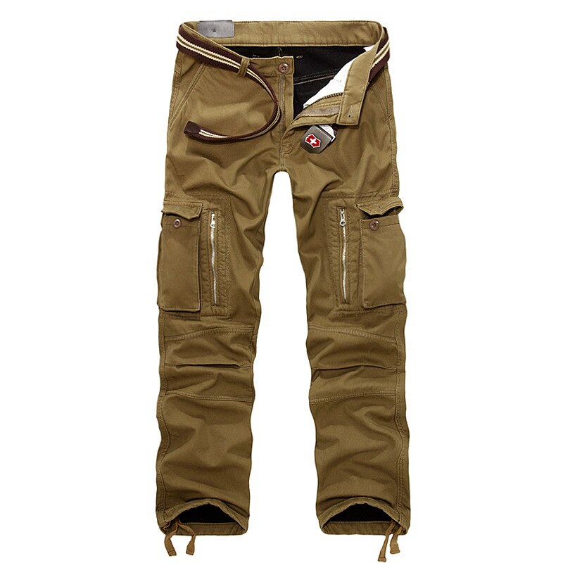 Winter Fleece Warm Tactical Pants Zip Cotton Trousers Loose Army Green Cargo Pants Men Casual Plus Thicken Tooling Pants size 40