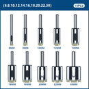 CMCP 10/15/18/28pcs Diamond Coated Drill Bit Set Tile Marble Glass Ceramic Hole Saw Drilling Bits For Power Tools 3mm-60mm