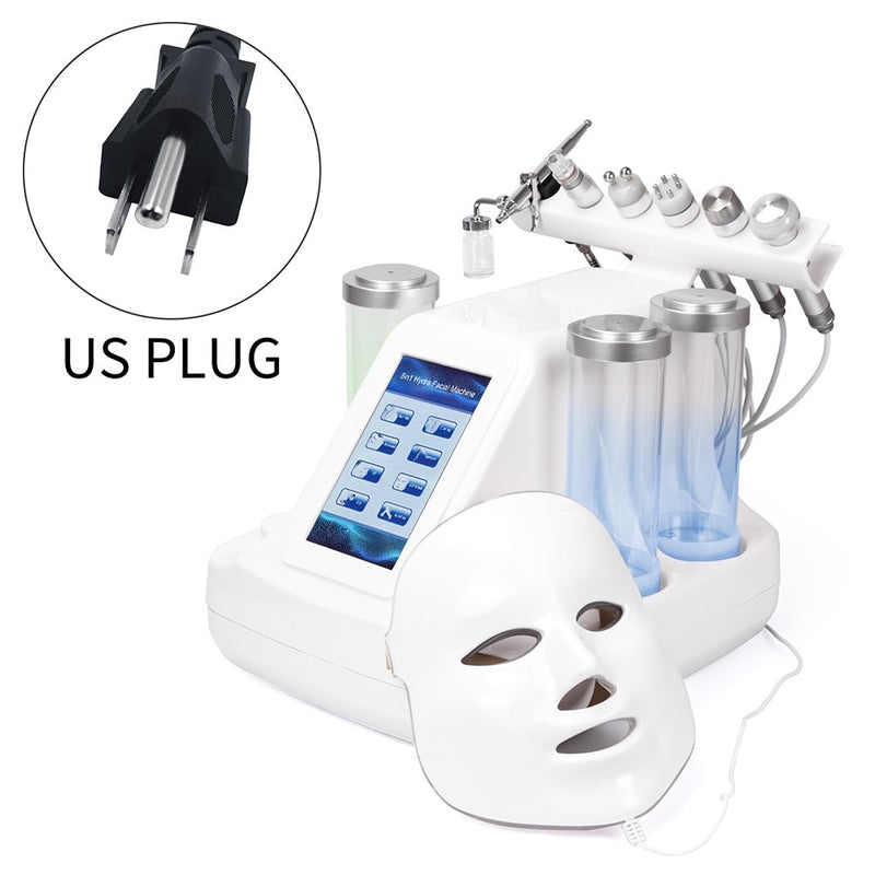 7 In 1 Hydra Dermabrasion Peel Clean Skin Care BIO Light RF Vacuum Face Skin Cleaning Hydro Water Oxygen Jet Peel Machine