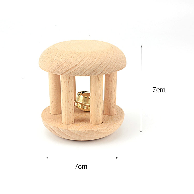 Juguetes Montessori para recién nacidos, objetos de madera, ejercicio de ajuste, juguete agarrado a mano, huevera, caja de cubo, campana para cama de bebé, sonajero, regalo Vocal