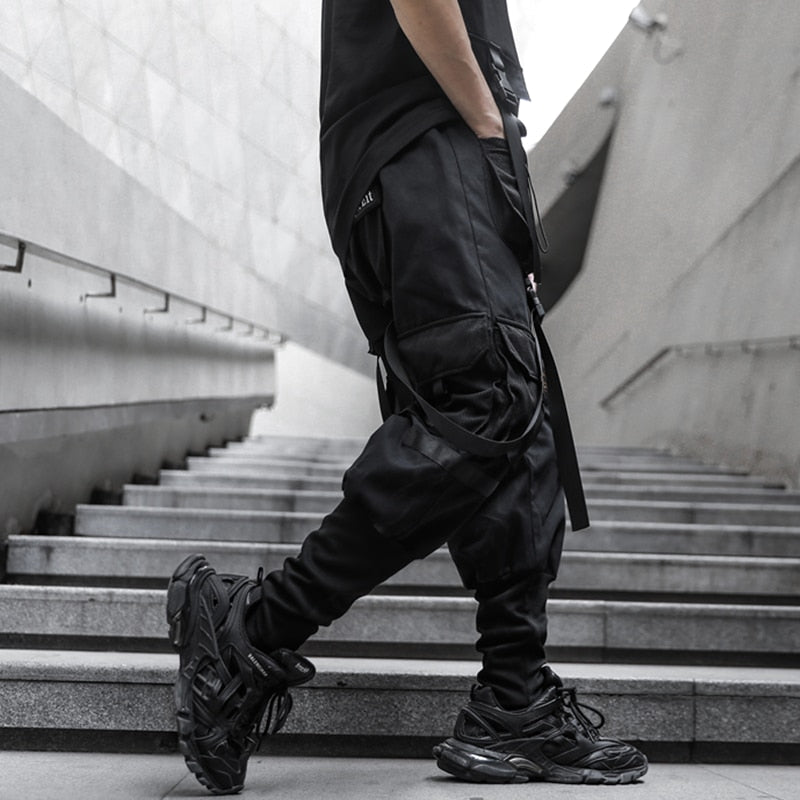 Pantalones Cargo de algodón estilo Hip Hop para hombre