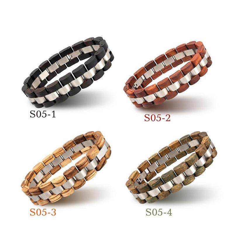 Bobo Bird, pulsera de madera para hombres, joyería para mujeres, pulsera de acero inoxidable 2020, pulseras hechas a mano para parejas, regalo para amantes de los hombres