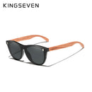 KINGSEVEN Patented Design Bubinga Wood Sunglasses Vintage Integrated Polarized Men&