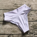 Wholesale Bikini Bottom High Waist Bikini Shorts Tankinis Sporty Panty Solid Candy Color Swimwear Bathing Suit Beach Swim Briefs