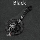 Colador de barra de reloj mecánico y calavera, colador de cóctel con resorte, colador de lujo de acero inoxidable, herramientas de barra