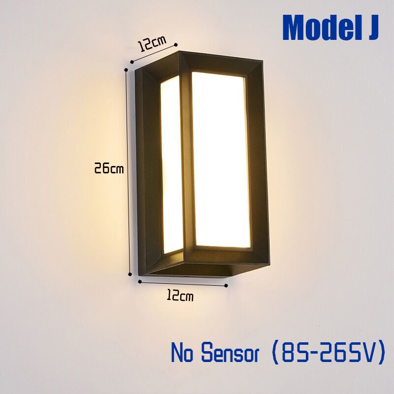 Led Outdoor Wall Light Waterproof IP65 Motion Sensor Led Outdoor Lighting Porch Lights Balcony Garden Lights Outdoor Wall Lamp