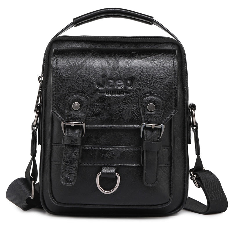 JEEP BULUO, bolsos de negocios multifunción, bolso de hombro para hombre nuevo, bandolera de cuero de gran capacidad, bandolera de marca grande