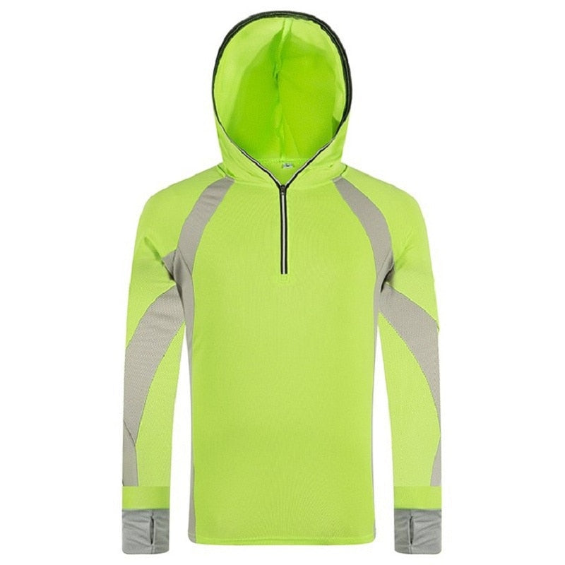 Camisa de pesca para hombre, ropa Anti UV, Sudadera con capucha de protección solar, suéter de pesca transpirable de secado rápido, ropa para senderismo, camisa de escalada