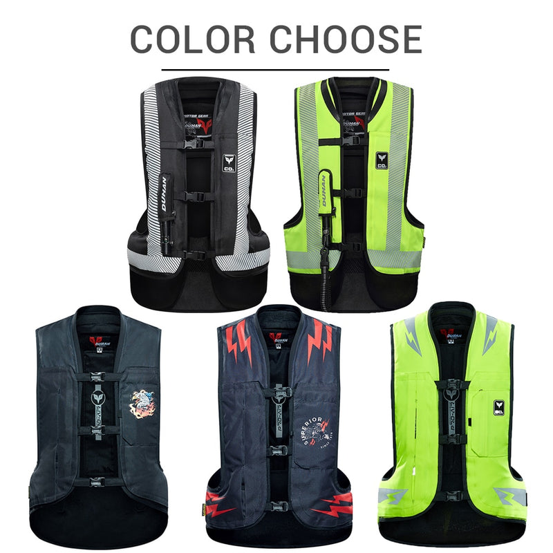 DUHAN New Motorcycle Air-bag Vest Motorcycle Jacket Moto Racing Professional Advanced Air Bag System Motocross Protective Airbag