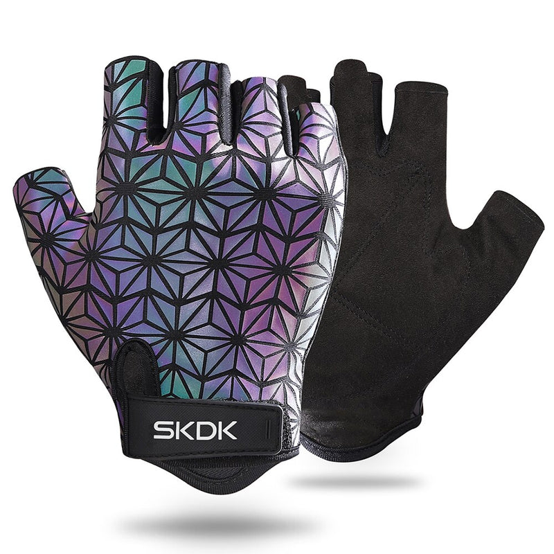 SkangDuke, 1 par, láser, antideslizante, transpirable, pesca, senderismo, motocicleta, Gel, guantes de medio dedo para ciclismo, hombres, mujeres, deportes al aire libre