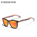 KINGSEVEN Original Design Multi Color Wood Sunglasses Men 2020 Handmade Luxury Fashion Women Mirror Sun Glasses Oculos de sol