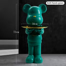 Home Decor Violent Bear Tray Large Ornaments Decoration Of Living Room Figurines For Interior Semi Manual Resin Crafts Sculpture