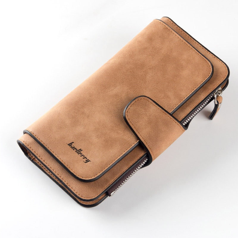 2022 Women Wallets Name Engrave Fashion Long Leather Top Quality Card Holder Classic Female Purse  Zipper  Wallet For Women