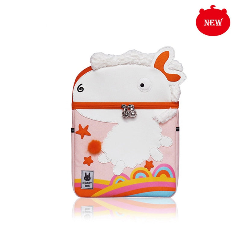 Kid Unicorn Rucksack Cute 3D Cartoon Dinosaurier Anti-Lost Kindergarten Orthopädische Schultasche für Mädchen Kinder Mochila Bookbag