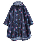 Freesmily Women's Fashion Raincoat Waterproof Rain Poncho Cloak with Hood for Hiking Climbing and Touring