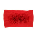 Nishine suave estiramiento satén Rosa flor bebé diadema nudo recién nacido ancho Nylon diademas turbante niñas sombreros niños foto Props