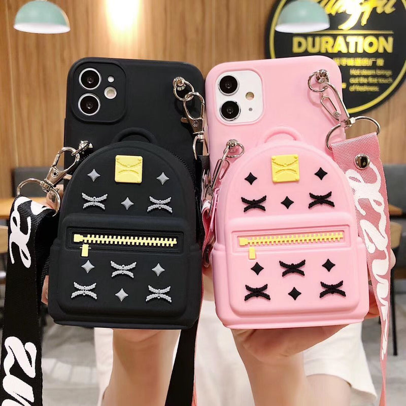 Cute 3D Wallet Case For Samsung Galaxy NOTE 20 10 8 9 S30 S20 ultra S8 S9 Plus S10 Lite S7 FE Soft Cover With Lanyard Coin Bags