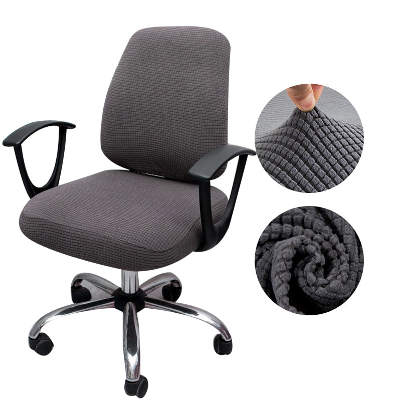 Verdicken Sie feste Büro-Computer-Stuhl-Abdeckung Spandex-Split-Sitzabdeckungs-Universal-Büro-Anti-Staub-Sessel-Abdeckung