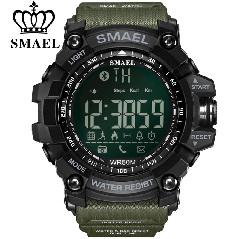 SMAEL Herren Chronograph Uhren Sport Männliche Uhr Stop Armee Militäruhr Herren Multifunktions Wasserdichte LED Digitaluhr für Herren